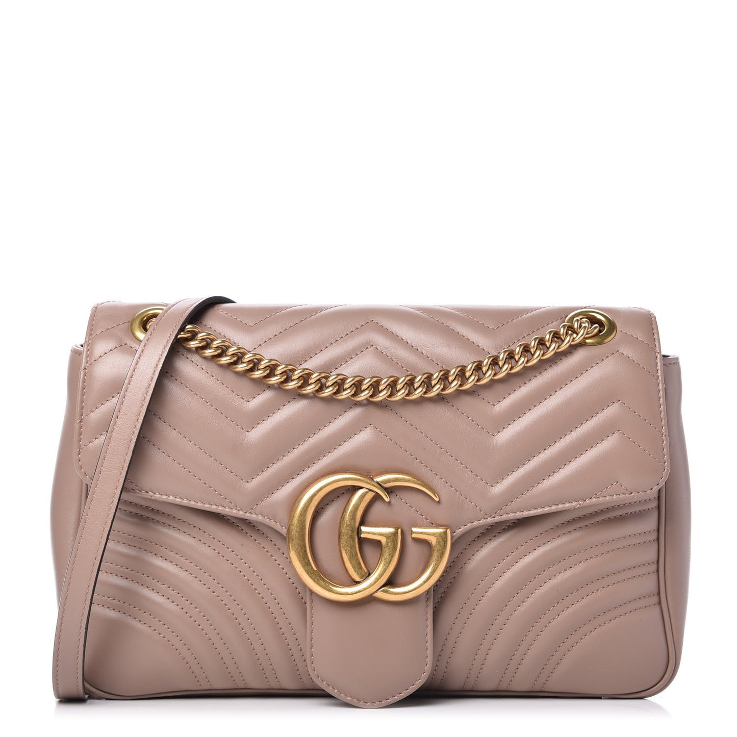 Calfskin Matelasse Medium GG Marmont Shoulder Bag Porcelain Rose
