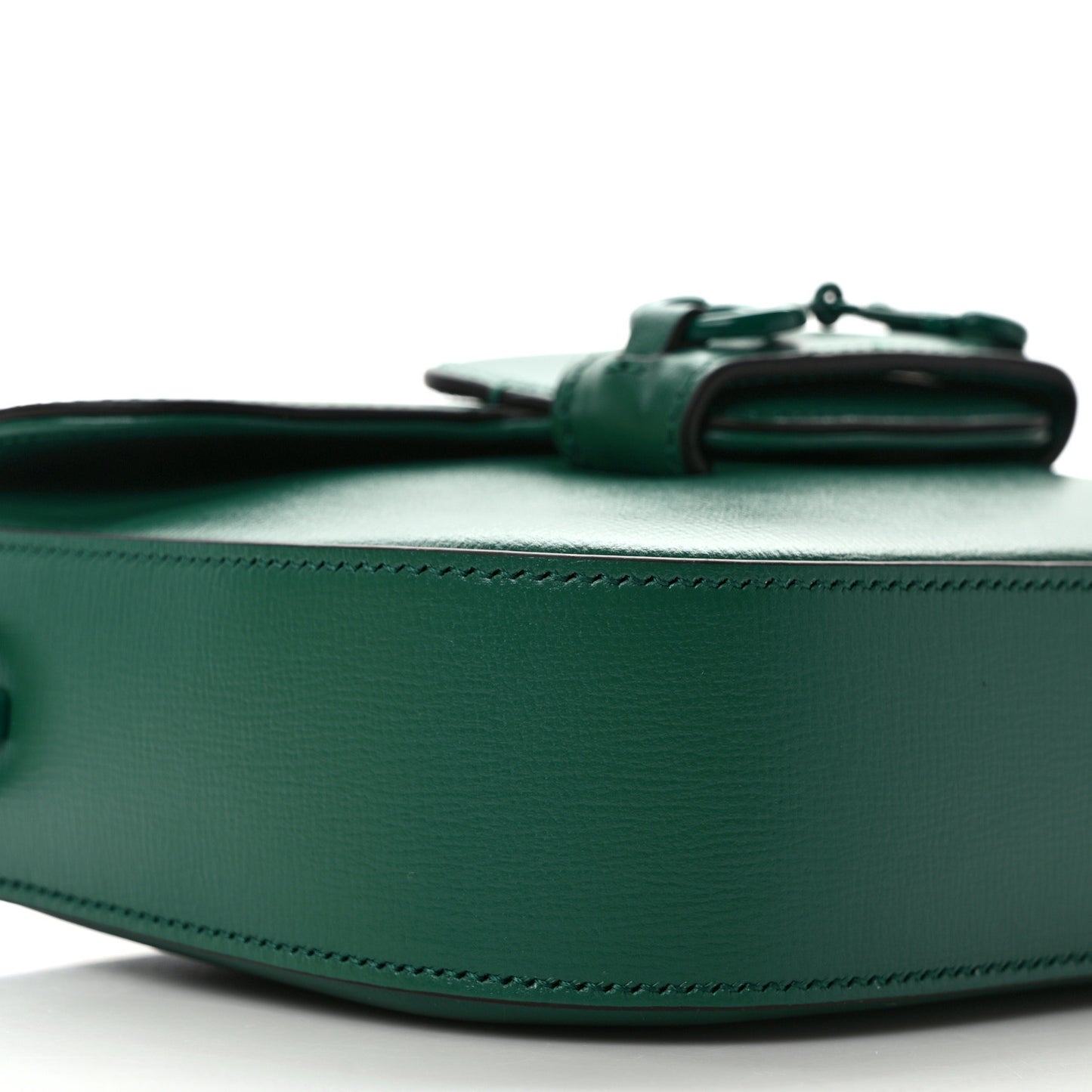 Azalea Calfskin Web Monochrome Horsebit 1955 Shoulder Bag Emerald