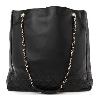 Chanel Lambskin Quilted CC Shopping Tote Black 1 of 15