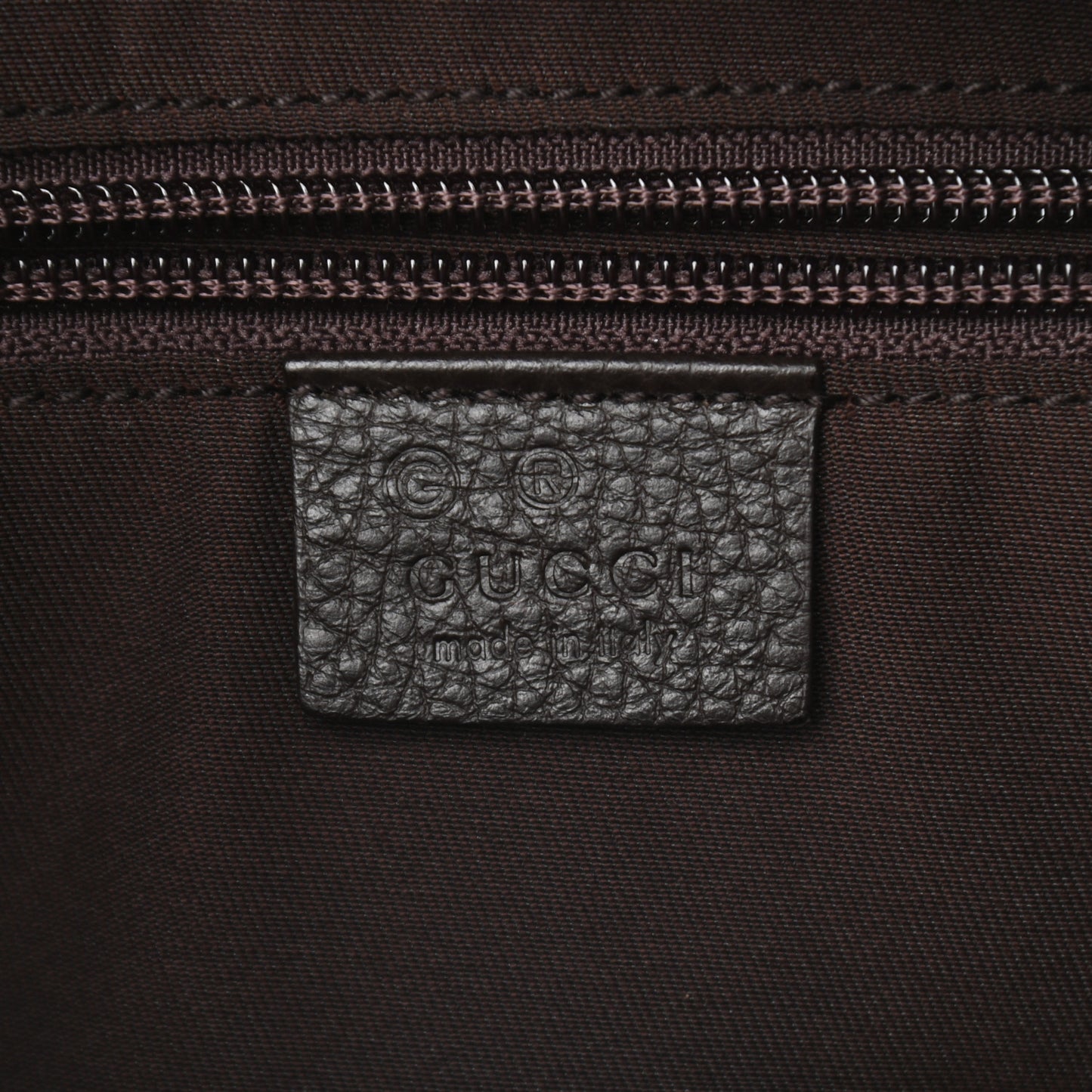 Nylon Calfskin Monogram Tall Tote Brown