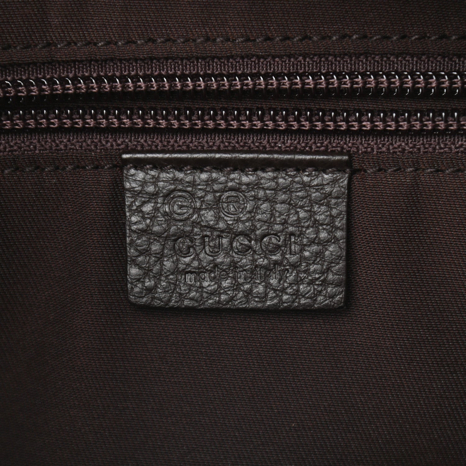 Gucci Nylon Calfskin Monogram Tall Tote Brown 6 of 9