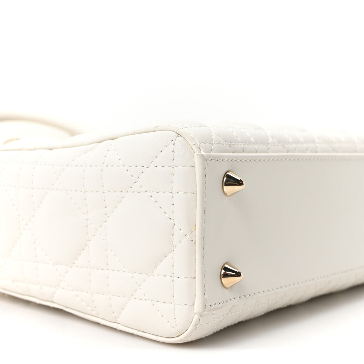 Christian Dior Lambskin Cannage Small My ABCDior Lady Dior White 9 of 10