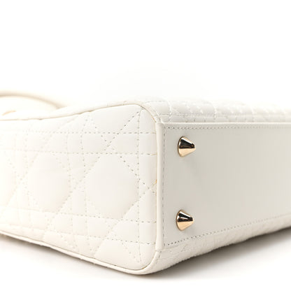 Christian Dior Lambskin Cannage Small My ABCDior Lady Dior White 9 of 10