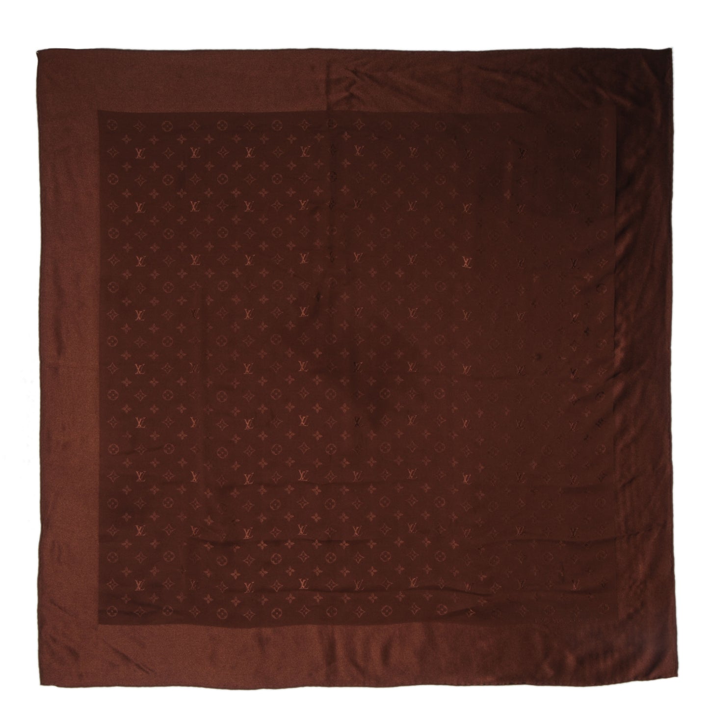 Silk Monogram Monaco Scarf Brown