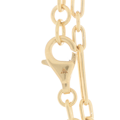 Foundrae 18K Yellow Gold Fine Mixed Clip Chain Necklace 32" 4 of 5