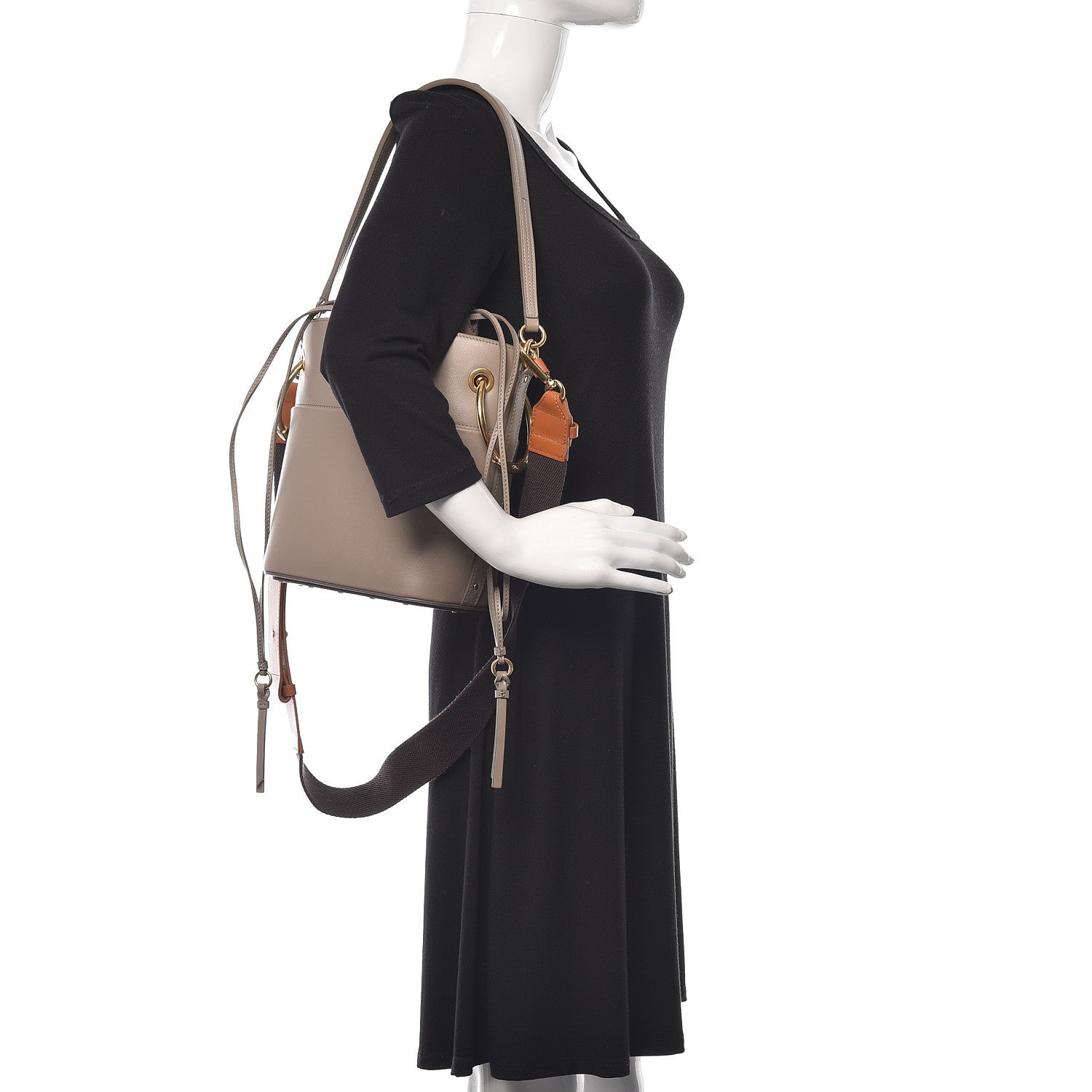 Chloe Smooth Calfskin Small Roy Bucket Bag Motty Grey 2 of 12