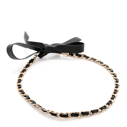 Chanel Lambskin Chain CC Bow Belt S Black 2 of 3