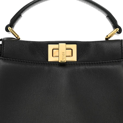 Fendi Nappa Mini Peekaboo Iconic Satchel Black 5 of 10