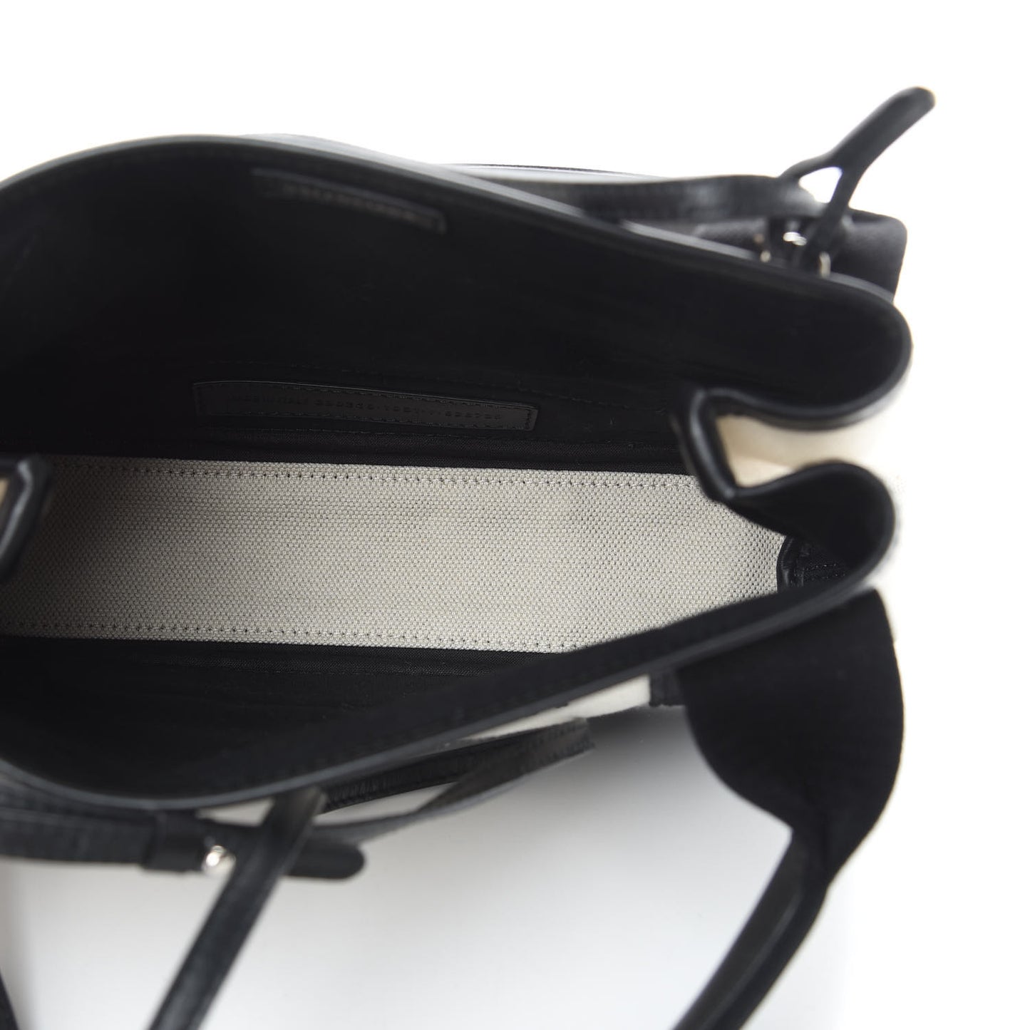 Cotton Canvas Calfskin Navy Cabas XS Natural Black