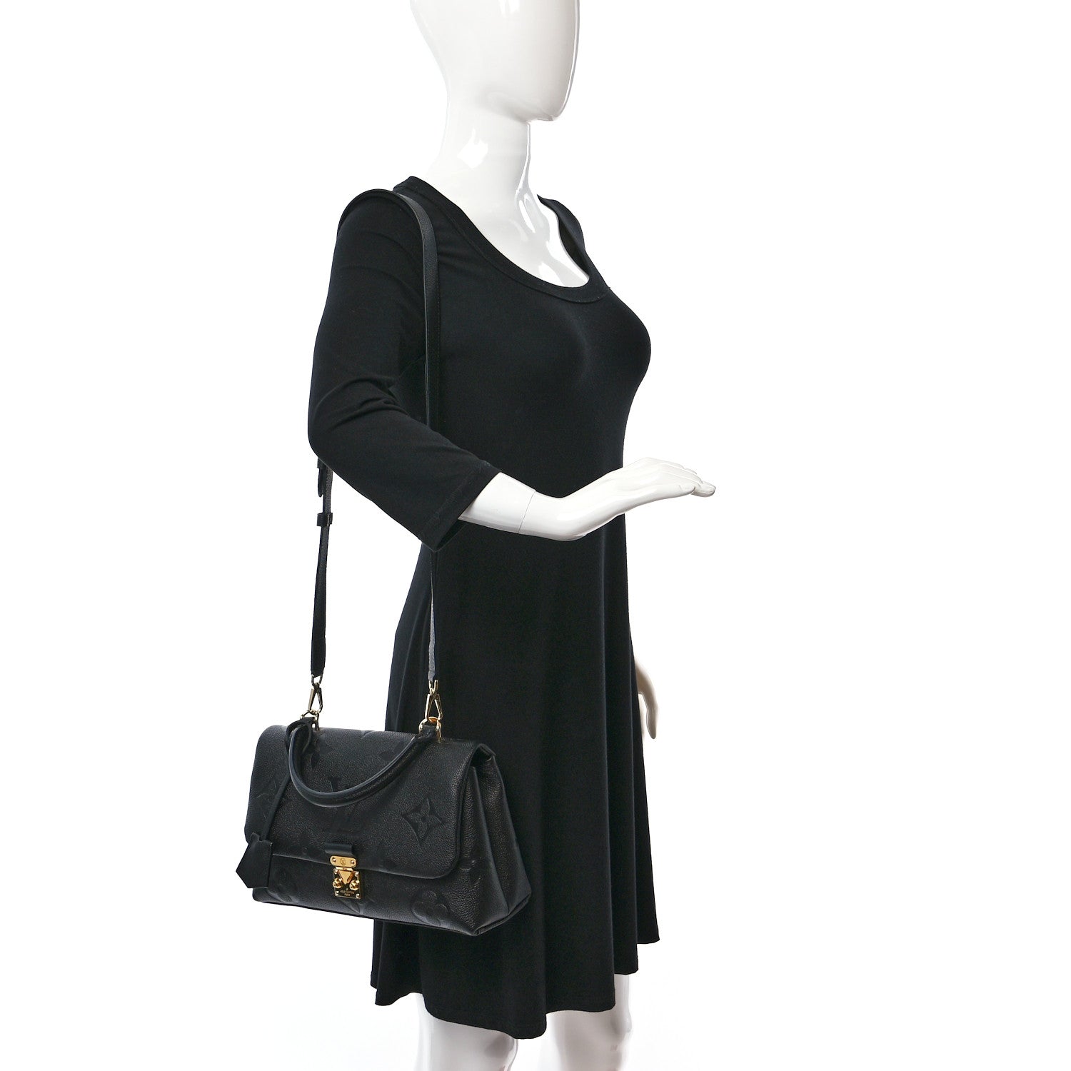Louis Vuitton Empreinte Monogram Giant Madeleine MM Black 3 of 9