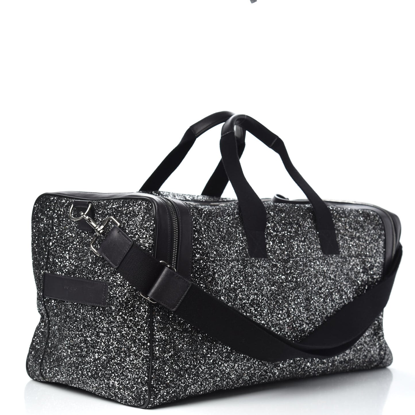 Glitter Canvas City Gym Duffle Bag Black