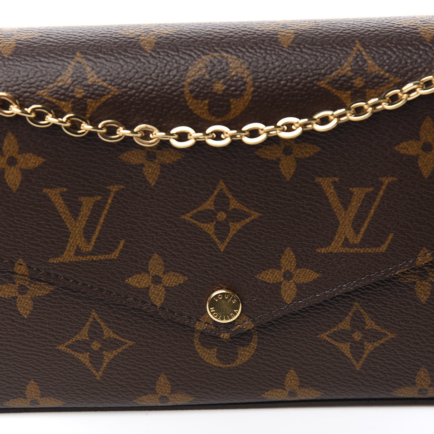 Louis Vuitton Monogram Pochette Felicie Chain Wallet Fuchsia 7 of 10