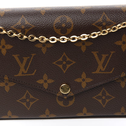 Louis Vuitton Monogram Pochette Felicie Chain Wallet Fuchsia 7 of 10