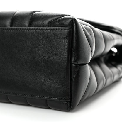 Saint Laurent Calfskin Y Quilted Monogram Monochrome Small Loulou Chain Satchel Black 10 of 10