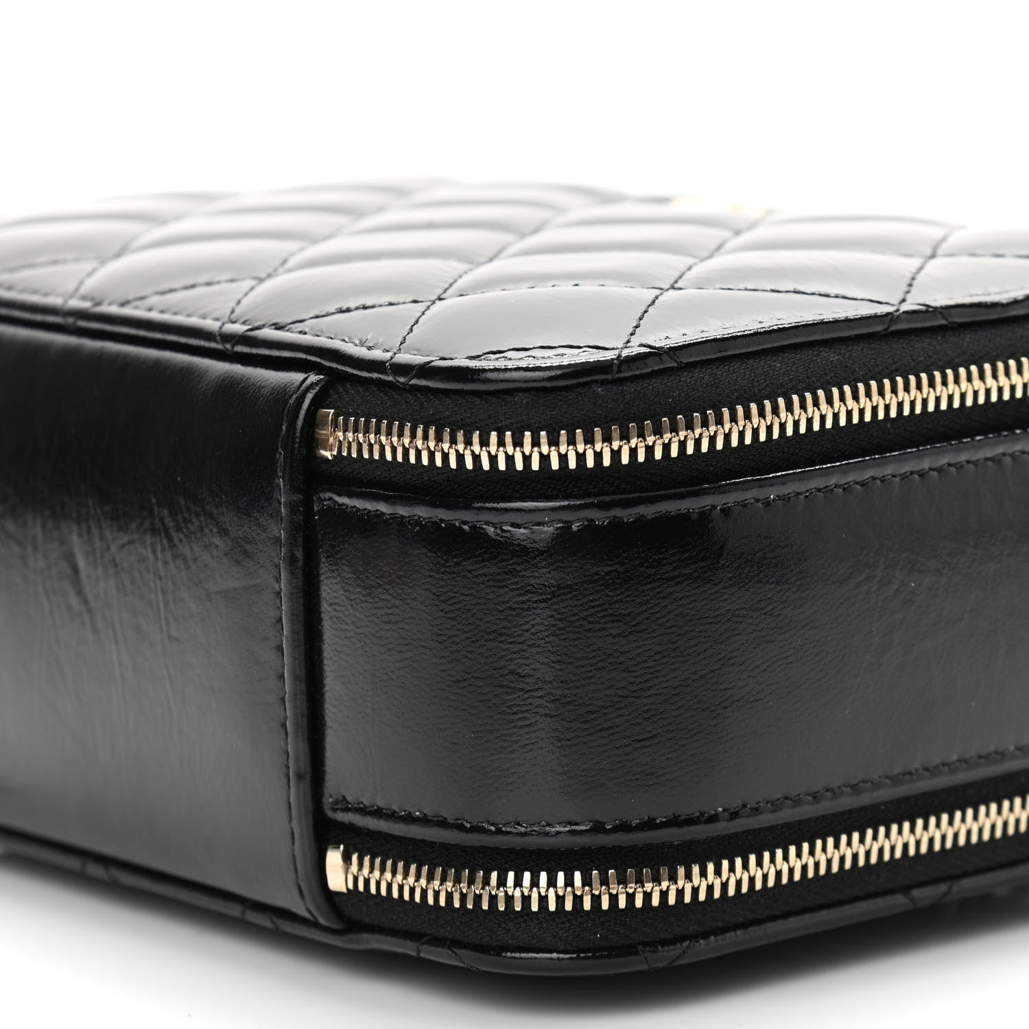 Chanel Shiny Lambskin Quilted CC Vanity Case Black 12 of 12