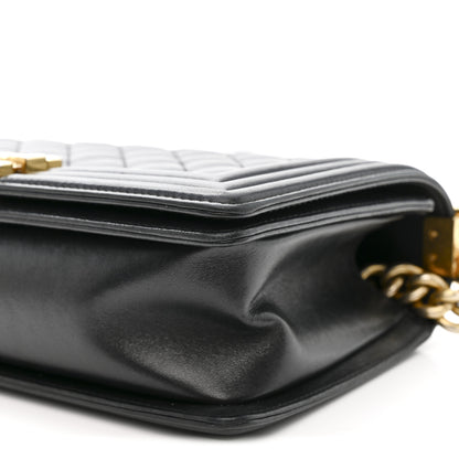 Chanel Lambskin Quilted Medium Boy Flap Black 10 of 13