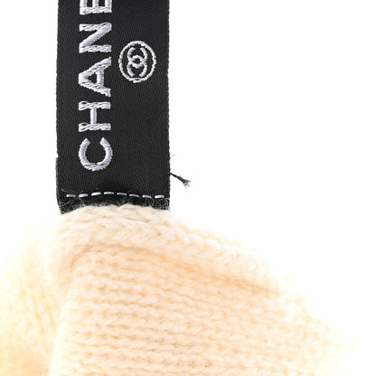 Chanel Cashmere CC Beanie Hat White 6 of 6