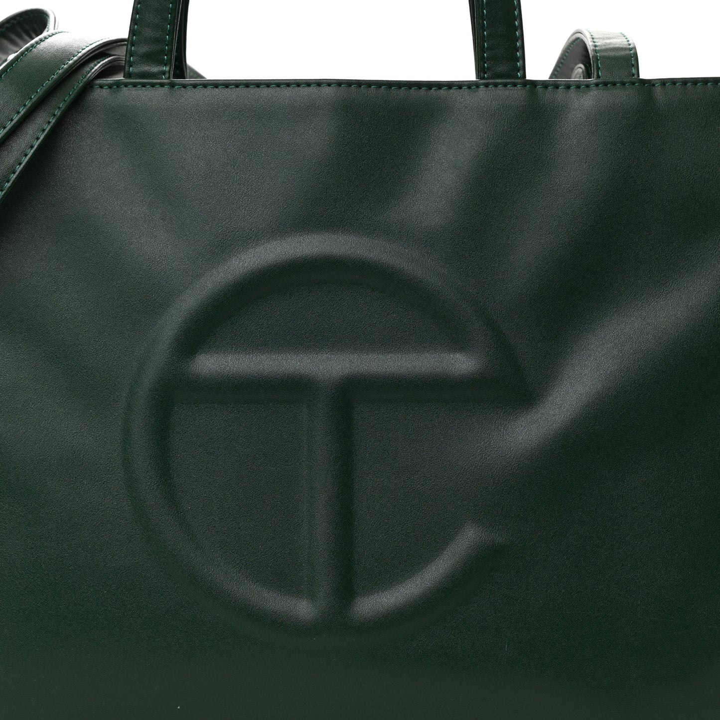 Vegan Leather Medium Shopping Bag Dark Olive
