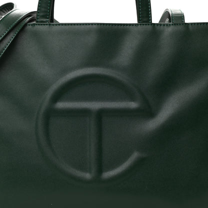 Telfar Vegan Leather Medium Shopping Bag Dark Olive 8 of 10