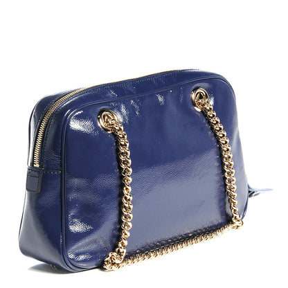 Gucci Soft Patent Small Soho Bowler Uniform Blue 3 of 7