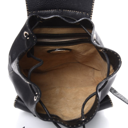 Fendi Calfskin Romano Selleria Backpack Black 5 of 15