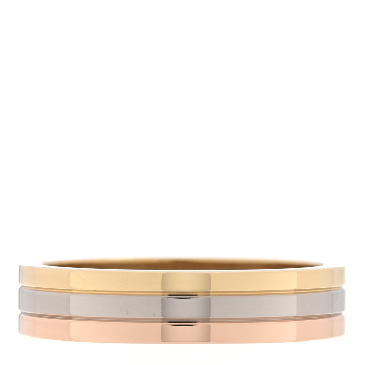 18K Pink White Yellow Gold 4.8mm Vendome Louis Cartier Wedding Band Ring 58 8.25