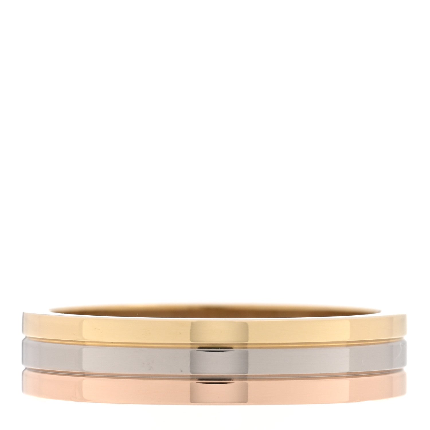 Cartier 18K Pink White Yellow Gold 4.8mm Vendome Louis Cartier Wedding Band Ring 58 8.25 3 of 6