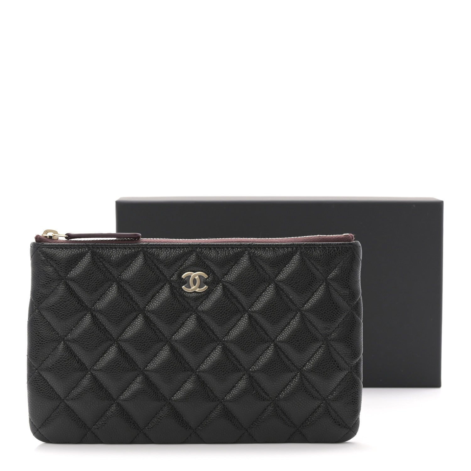 Chanel Caviar Quilted Small Zipped Pouch Black 8 of 8
