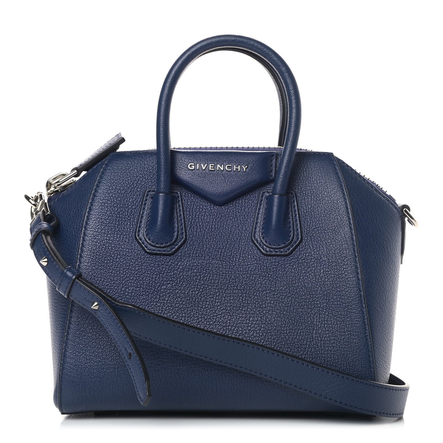 Sugar Goatskin Mini Antigona Navy