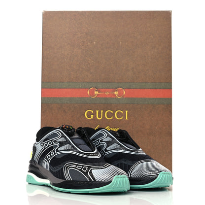 Gucci Fabric Womens Ultrapace R Mid Top Sneakers 37.5 Loess Black 7 of 7