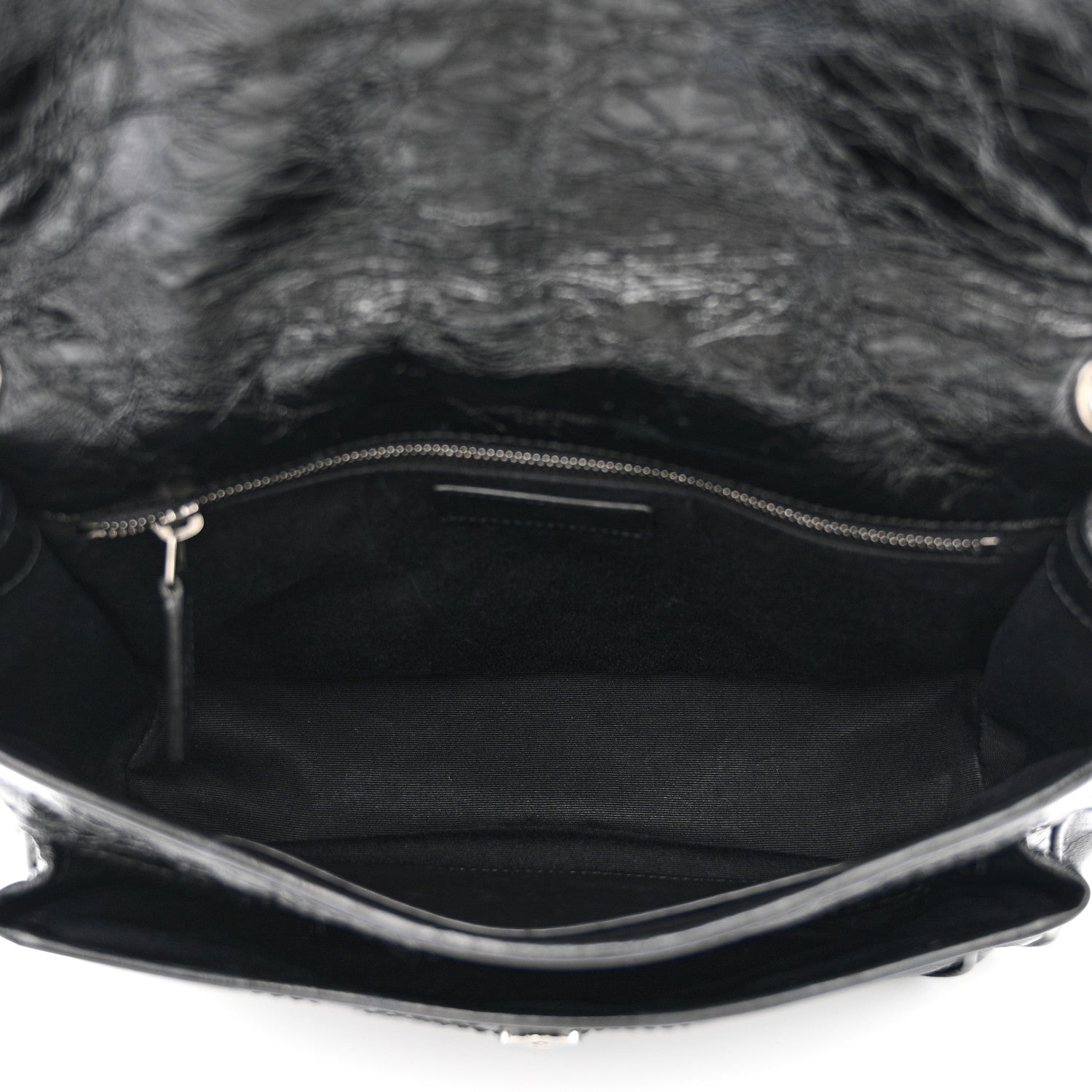 Saint Laurent Crinkled Calfskin Matelasse Monogram Medium Niki Chain Satchel Black 5 of 12
