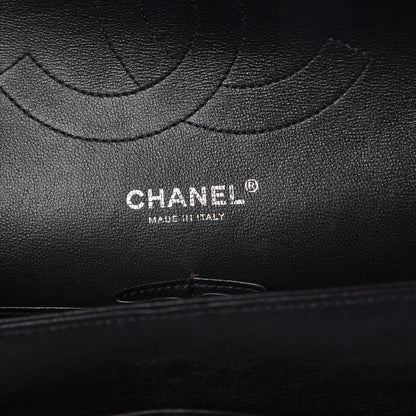 Chanel Crumpled Calfskin Quilted Jumbo Double Flap So Black 6 of 10