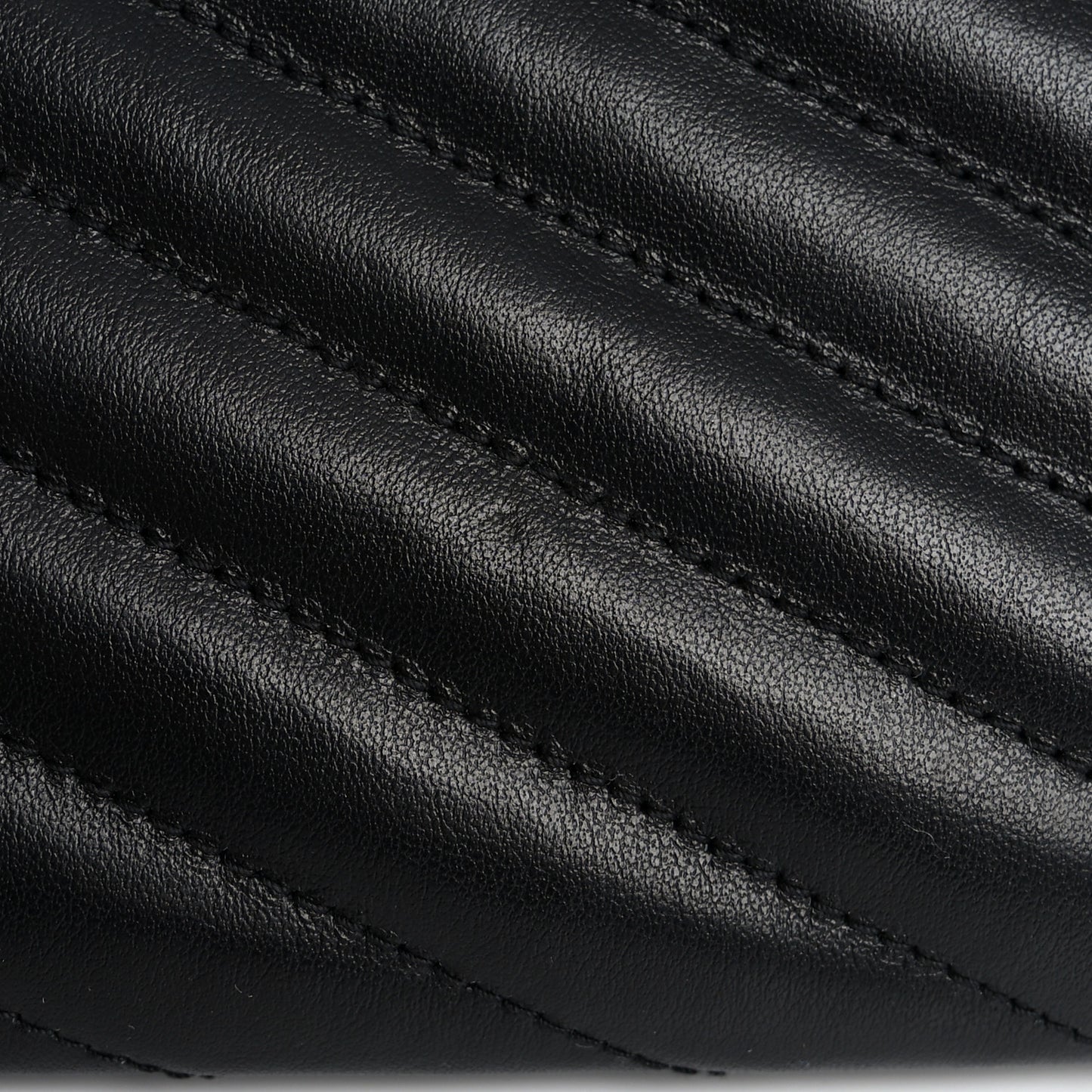 Calfskin Matelasse Chevron Monogram A5 Wristlet Black