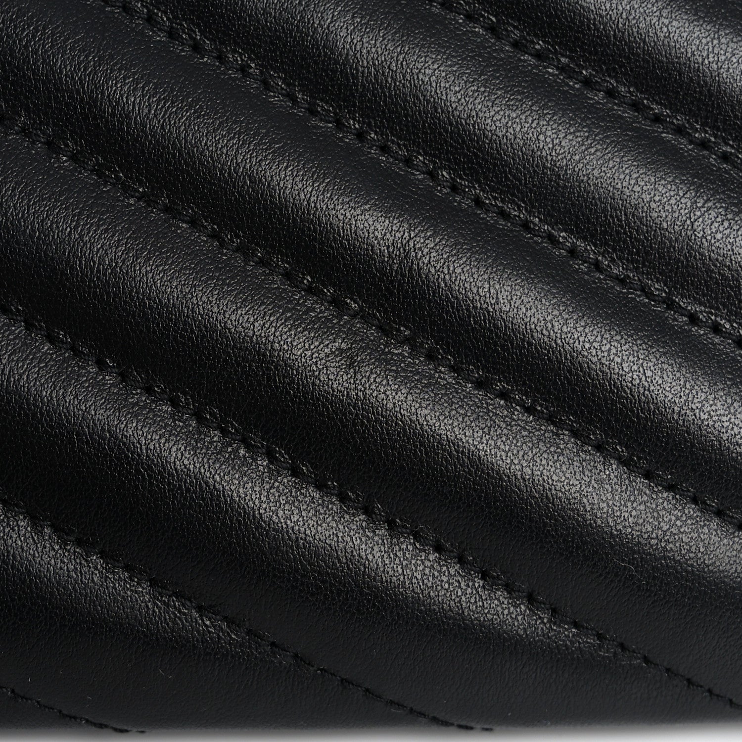 Saint Laurent Calfskin Matelasse Chevron Monogram A5 Wristlet Black 10 of 11
