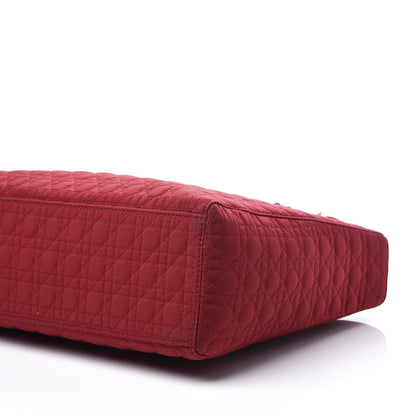 Christian Dior Nylon Cannage Large Lady Dior Red 8 of 12