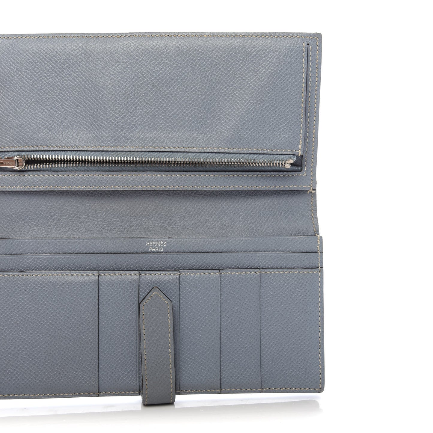 Epsom Bi-Color Bearn Gusset Wallet Lime Bleu Lin