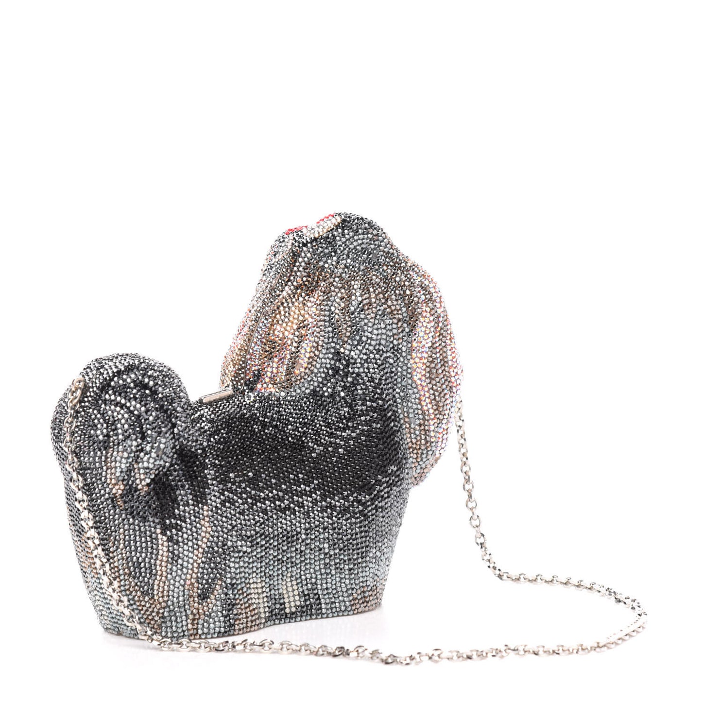 Crystal Yorkie Charlie Perla Minaudiere Clutch