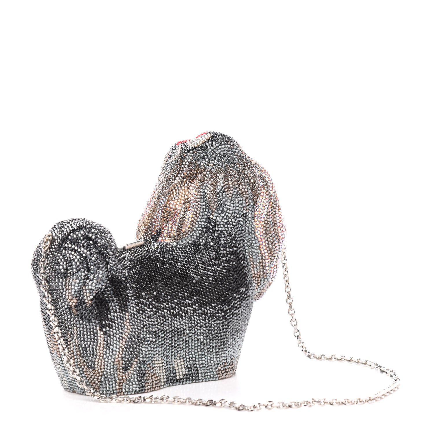 Judith Leiber Crystal Yorkie Charlie Perla Minaudiere Clutch 3 of 11