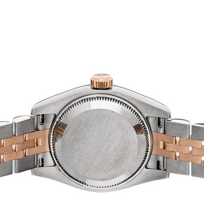 Rolex Stainless Steel 18K Everose Gold 26mm Oyster Perpetual Datejust Watch Pink Roman 179171 4 of 5