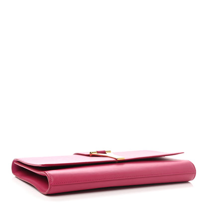 Saint Laurent Calfskin Classic Y Ligne Clutch Fuchsia 4 of 8