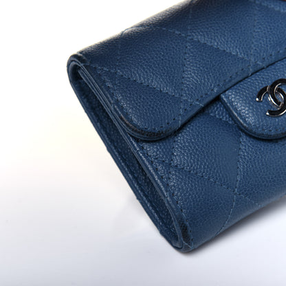 Chanel Caviar Quilted Flap Card Holder Wallet Navy 12 of 13