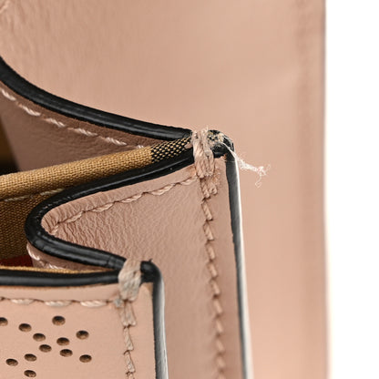 Burberry Calfskin Perforated Small Macken Crossbody Bag Pale Fawn Pink 12 of 13