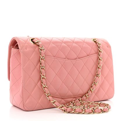 Chanel Caviar Quilted Medium Double Flap Pink 3 of 14