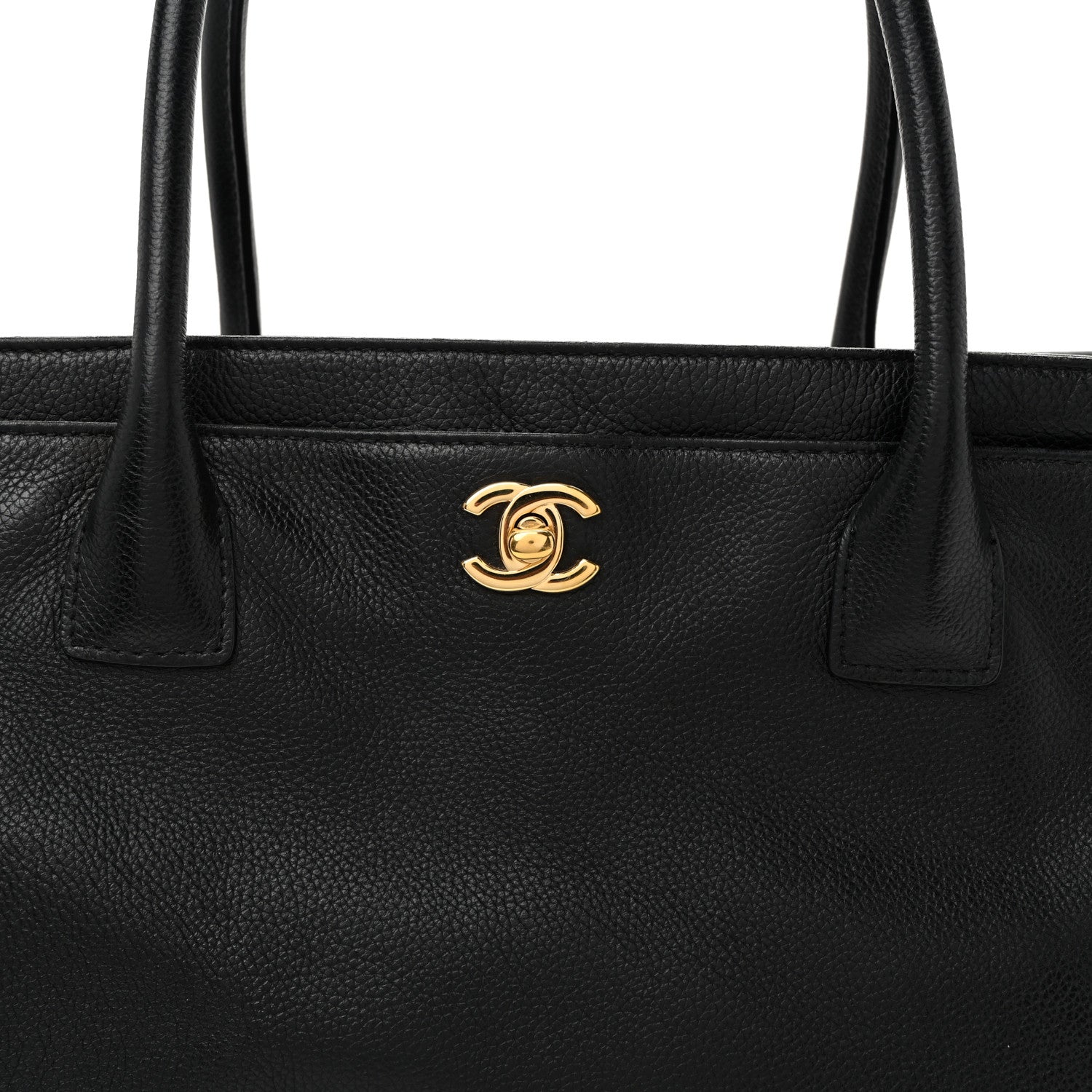 Chanel Calfskin Cerf Executive Shopper Tote Black 8 of 10
