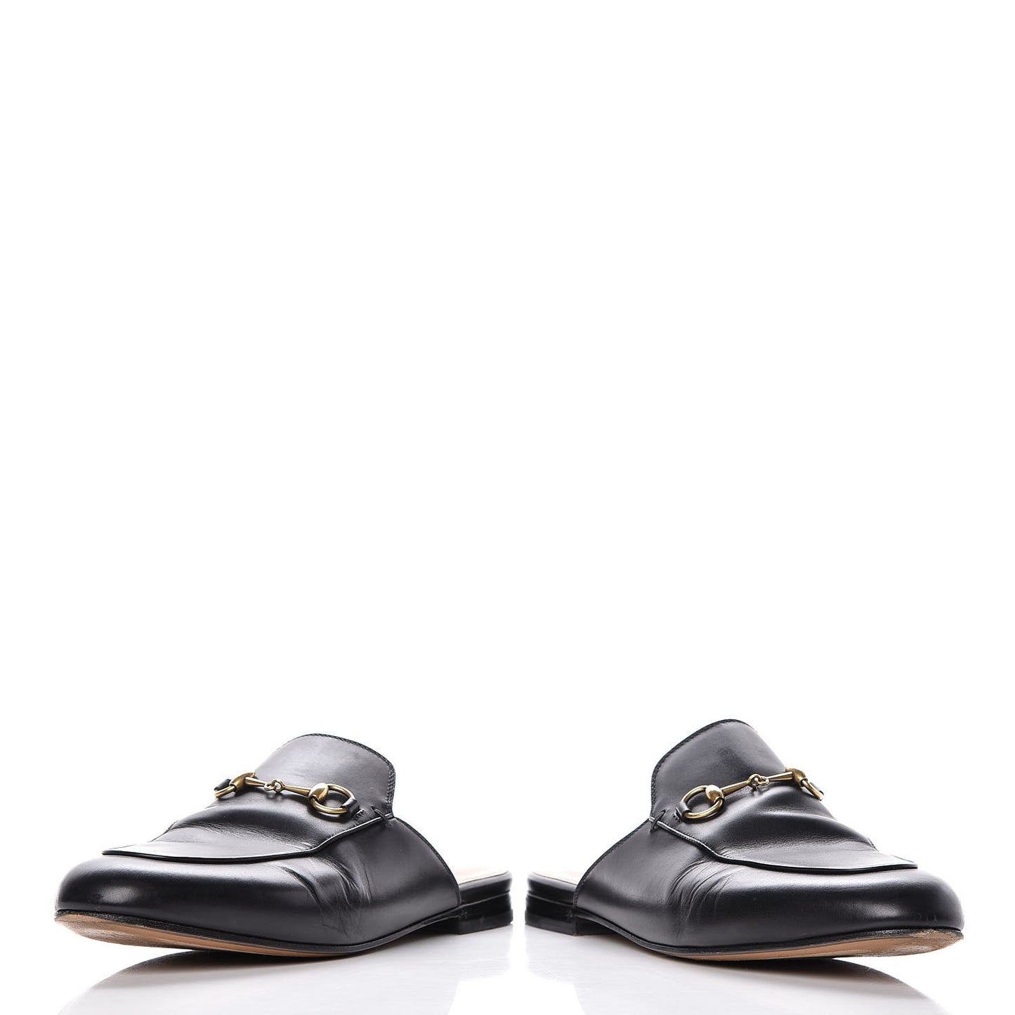 Calfskin Womens Princetown Slippers 40 Black