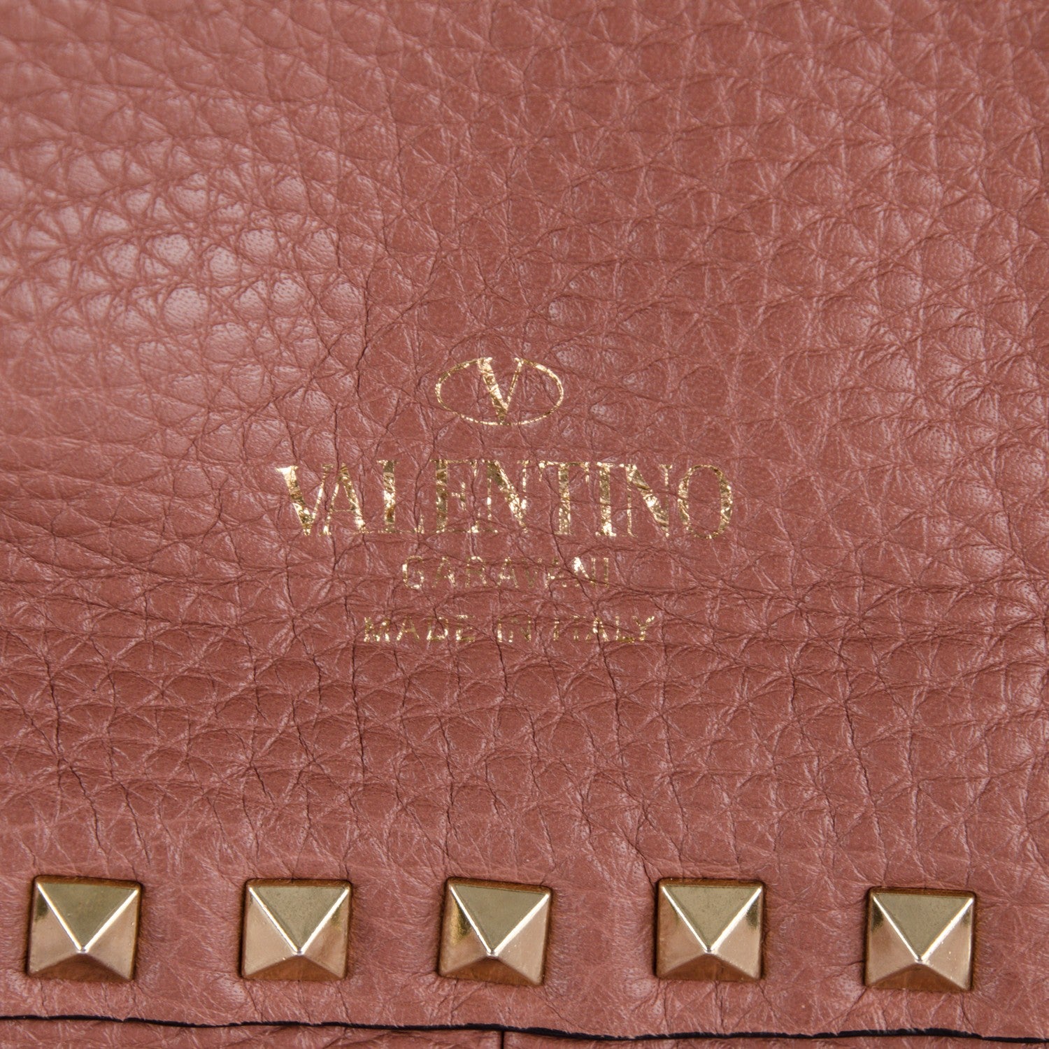 Valentino Garavani Grained Calfskin Medium Rockstud Reversible Tote Dark Rose Grey 7 of 8