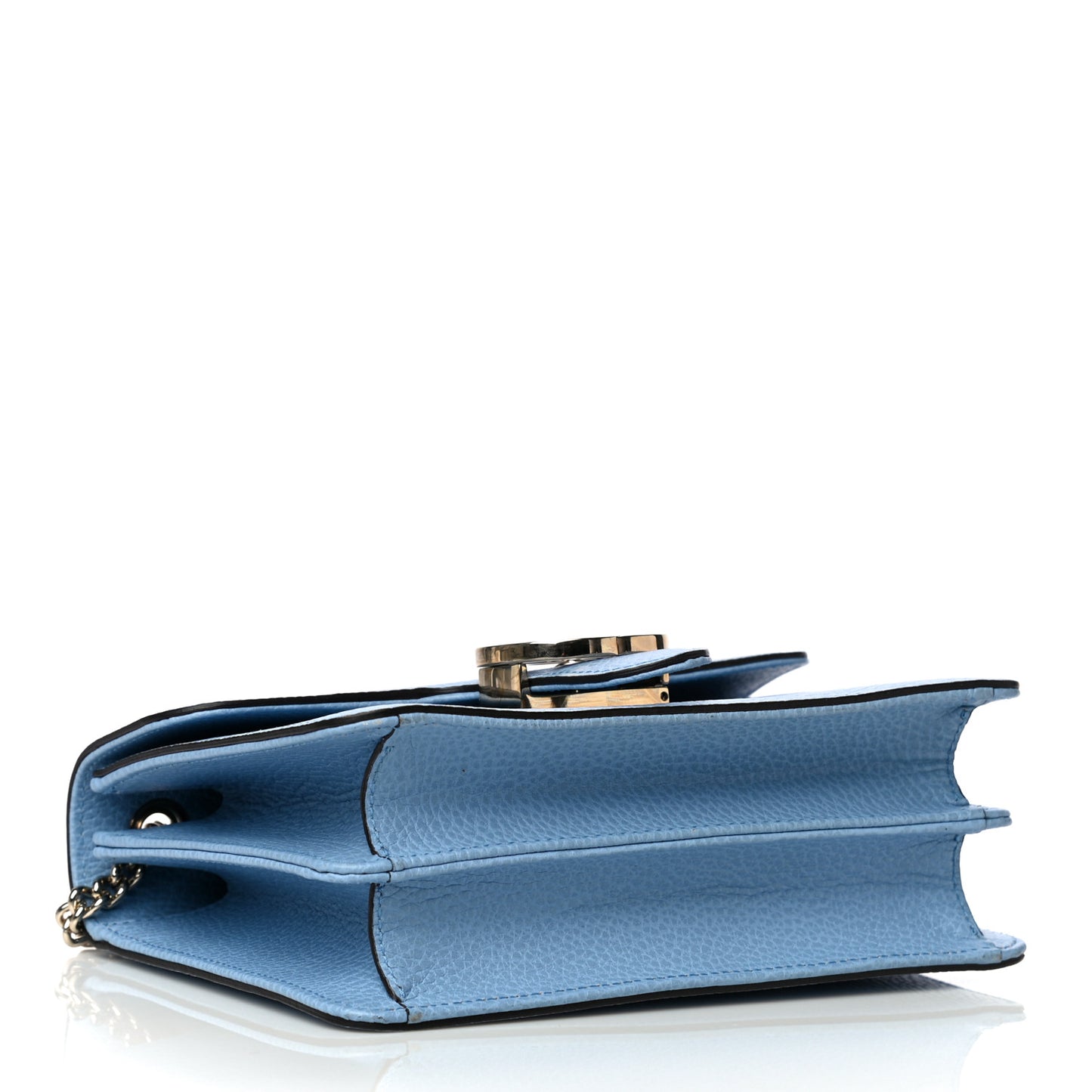 Dollar Calfskin Small Interlocking G Shoulder Bag Mineral Blue