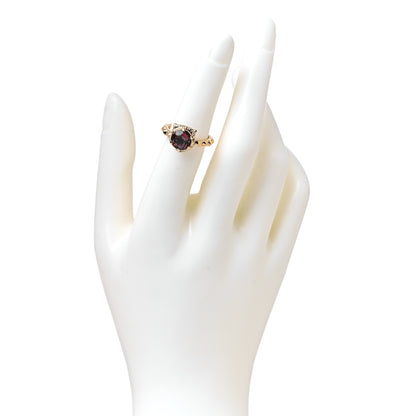 Gucci 18K Yellow Gold Diamond Pink Tourmaline Le Marché Des Merveilles Feline Ring 49 4.75 2 of 6
