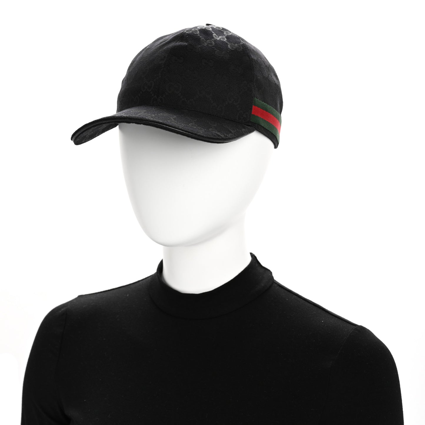 Monogram Web Baseball Hat S Black