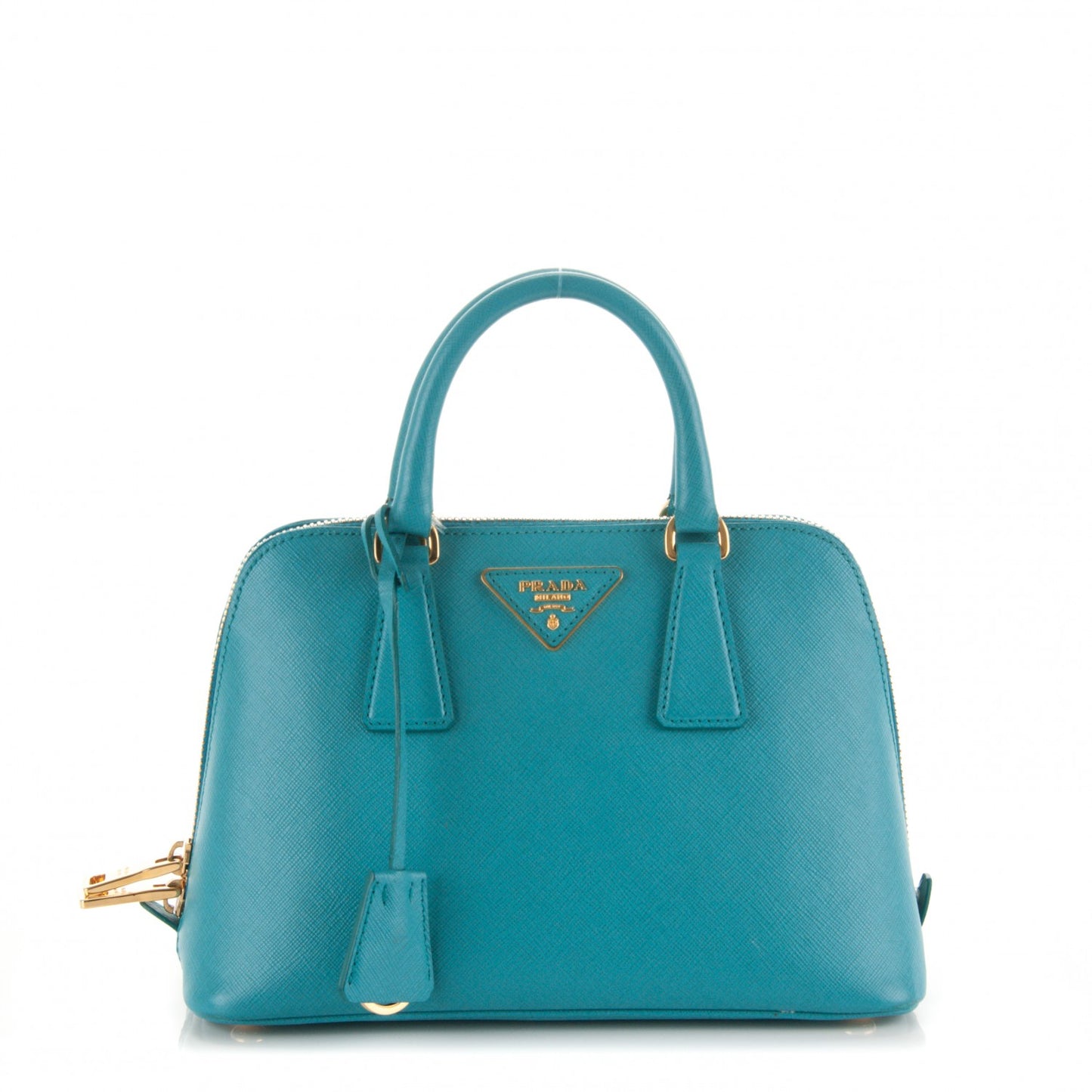 Saffiano Lux Mini Promenade Tote Turchese